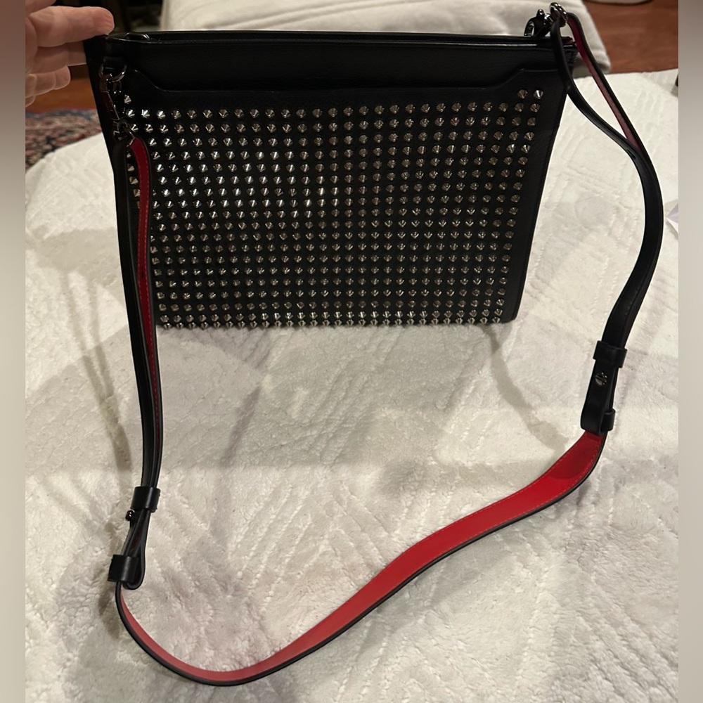 Christian Louboutin Studded Black Crossbody Bag clutch excellent condition - Picture 10 of 13